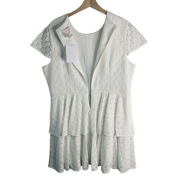 Gal Meets Glam Daisy Tiered Lace Ruffle Dress Womens Plus Size 20 NWT $220 - Picture 11 of 11